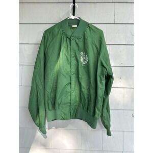 Vintage Chalk Line Celtics Windbreaker Jacket L Green 80s NBA Lightweight Nylon